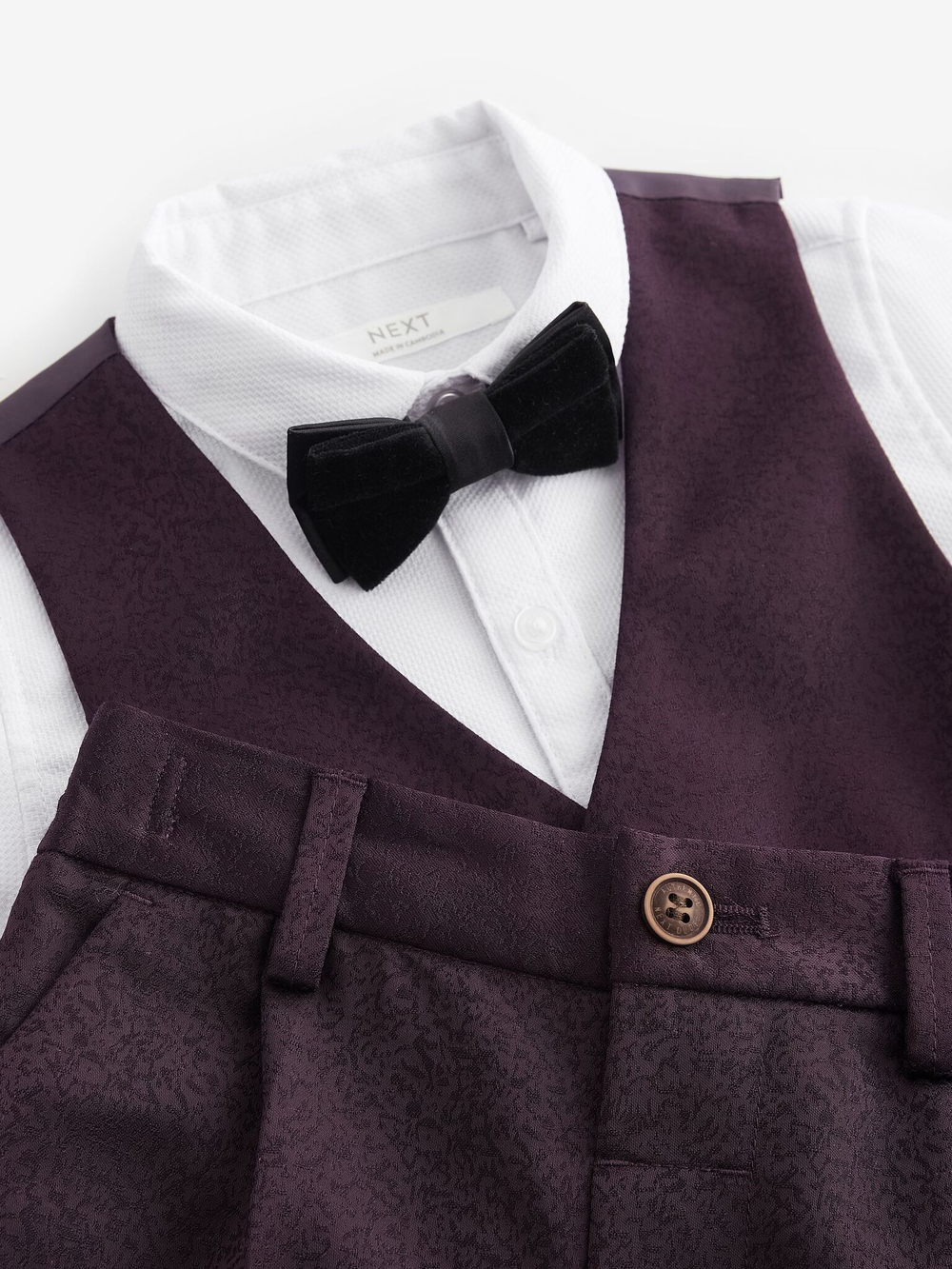 Комплект из четырех предметов для мальчика Next 633-611, Бордовый, Белый