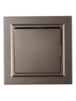 BRITE Выключатель 1-клавишный 10А в сборе ВСР10-1-0-БрТБ темная бронза IEK