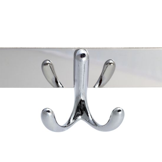 Крючки двойные на планке 5 шт. Besser BS 8225 (54х3,5х4,5 см) из хромированного цинкового сплава