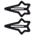 Заколки для волос НАБОР 2 шт., 5,5 см, клик-клак, soft touch, чёрный, MONTE VITA, 457081