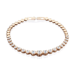 Браслет из красного золота с фианитами