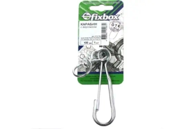 Карабин с вертлюгом 100 мм (белый цинк 1 шт)