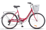Велосипед STELS 26" Pilot-850 ,7ск, рама сталь/корзинка 19 (Малиновый)