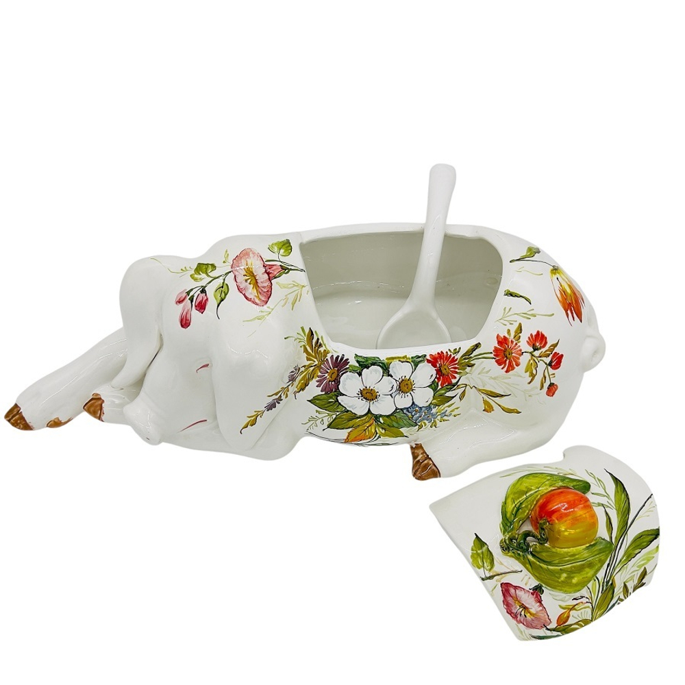 Блюдо с крышкой и ложкой Хрюша 50 см