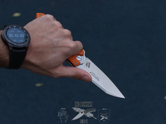 Складной нож НОКС Мангуст-2 336-009406 c клинком из стали D2, рукоять G10