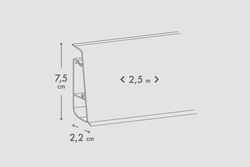 Плинтус Cezar Hi-Line 142 Ясень Балтимор, 2500x75x22 мм