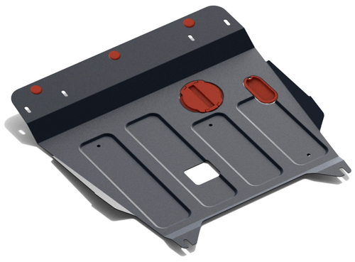 Защита картера и КПП АвтоБроня для Hyundai i20 I (V - 1.2; 1.4; 1.6) 2008-2012, штампованная, сталь 1.8 мм, с крепежом, 111.02305.1