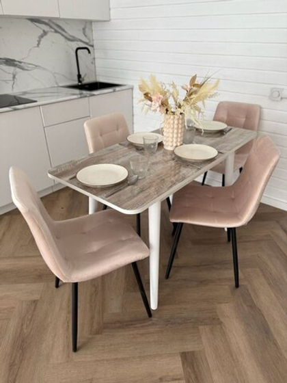 Кухонный раздвижной стол "Аляска" и 4 стула Дублин