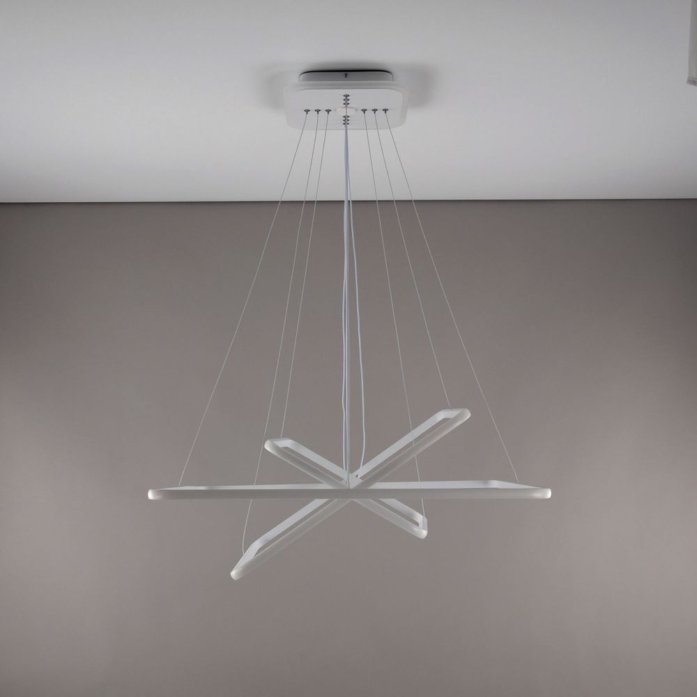 Citilux Неон Смарт CL731AK110E Умная подвесная люстра Белая