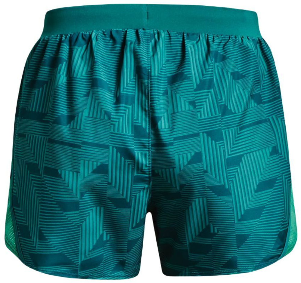 Женские Шорты теннисные Under Armour Women's Under Armour Fly By 2.0 Printed Short - coastal teal/reflecti