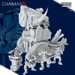 Orks Greenskins Gretchin Mek Gunz: Traktor Kannon Орочья молниевая пушка с толпой гротов миниатюра для dnd, днд, pathfinder, фентези, Настольная игра, НРИ, Варгейм, РПГ