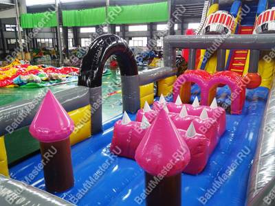 Надувной батут "Космический гость", 16*4*5,5 м