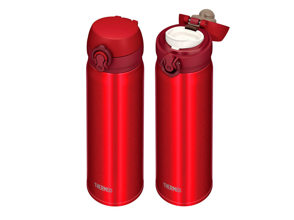 Термос для напитков (термокружка) THERMOS JNL-504 MTR 0.5L, нержавеющая сталь, откидной механизм, красный