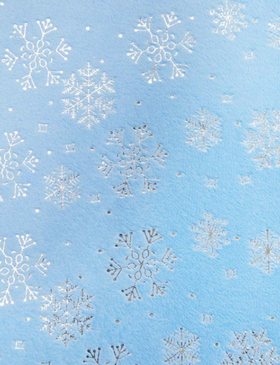 Велюр новогодний, 180 г/м2, ш. 155 см, голубой