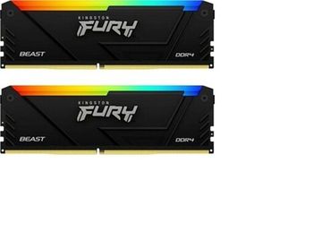 Оперативная память KINGSTON DDR4 32GB 16Gbx2 3200MHz KF432C16BB12AK2/32 FURY Beast Black RGB KF432C16BB12AK2/32