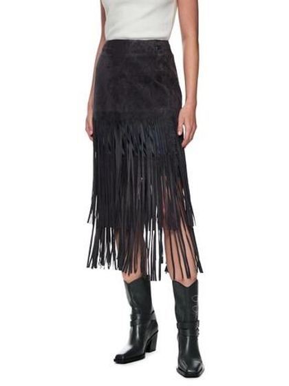 Marc Cain Юбка из замши с бахромой