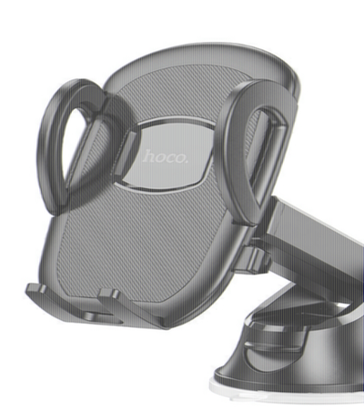 Держатель автомобильный HOCO H9 зажимной, на присоске Black