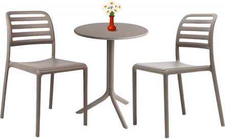 Комплект пластиковой мебели Nardi Step Costa Bistrot, тортора