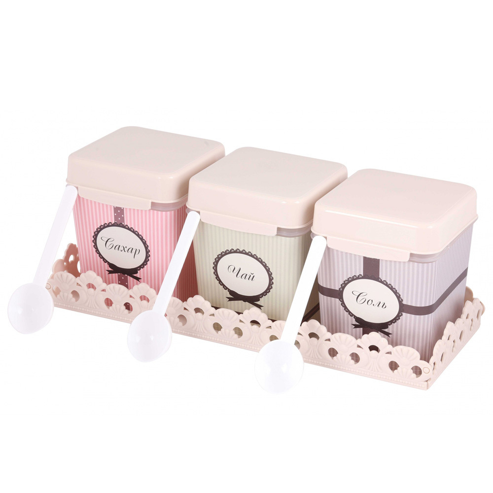 Набор емкостей 1,2л Уют на подставке