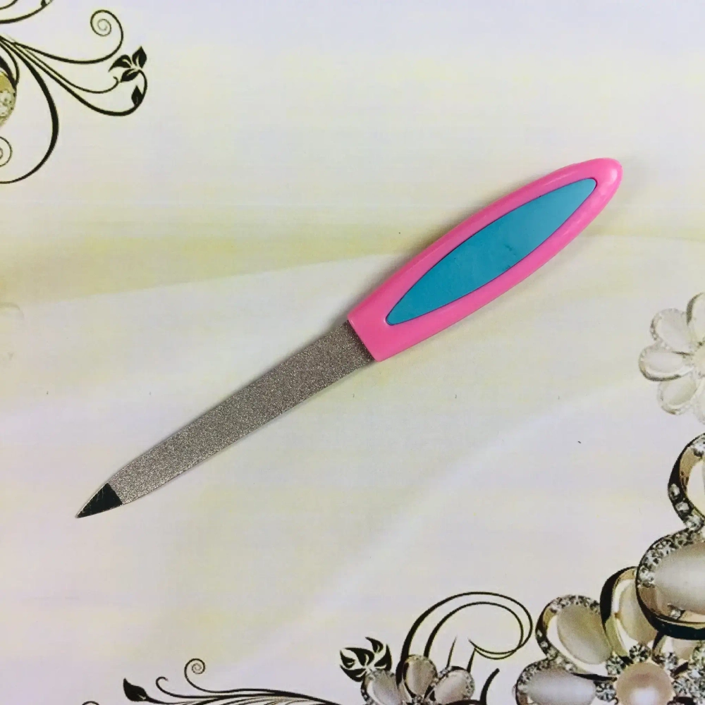Пилка для ногтей металлическая на блистере «Ultramarine - Радуга», цвет ручки микс,14см