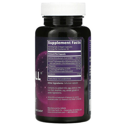 MRM Nutrition, Relax-All Sleep, 60 веганских капсул