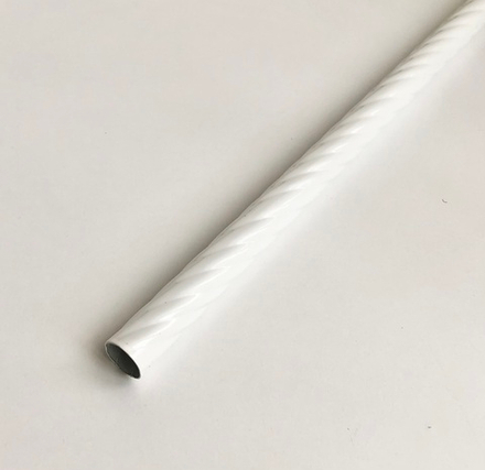 Труба Ост витая для кованого карниза d16 мм, цвет белый