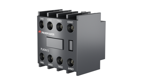 Блок всп. контактов Prompower PLADN13 серии Pulse, фронт. монтажа для серии PLC1D, 1НО+3НЗ