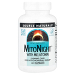 Source Naturals, MitoNight™ с мелатонином, 60 капсул