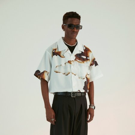 Рубашка ER "Ash Pattern" Short-Sleeved Cuban Shirt