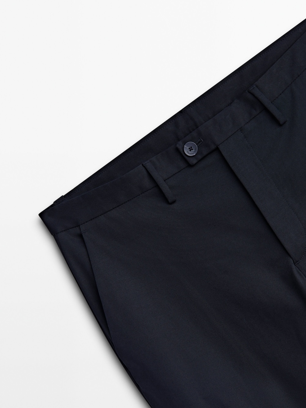 Massimo Dutti Брюки чинос свободного кроя с ремнем, темно-синий