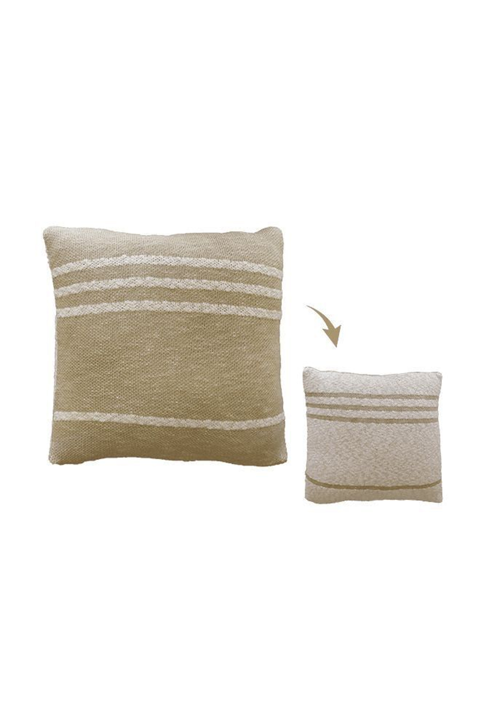 Подушка Lorena Canals Duetto Olive/Natural (40 x 40 см)