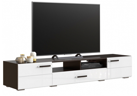 ТВ-тумба Woodville Иоги 2.0 венге, белый глянец