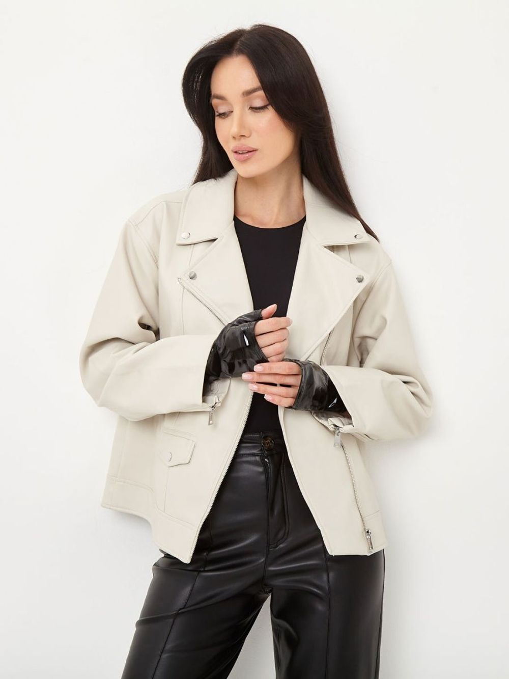 Митенки лаковые