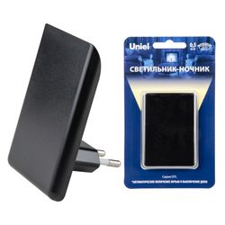 DTL-320 Прямоугольник-Black-Sensor Светильник-ночник. С фотосенсором день-ночь. Черный. ТМ Uniel