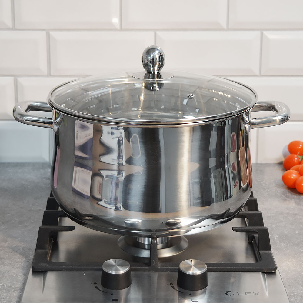 Кастрюля 7,6л нерж "Swisgold" SG-18061 Virgo