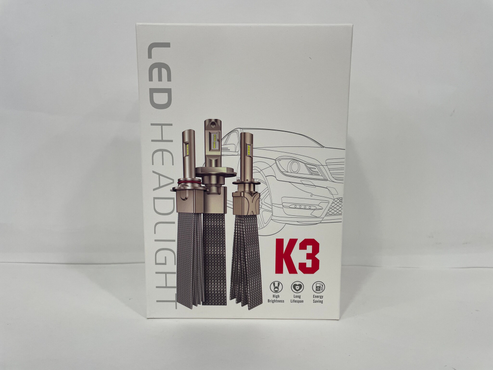 H11 / Светодиодные лампы K3, без вентилятора, 12v, 55w (2 шт. / комплект)