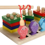 Развивающая игрушка 2 в 1 деревянная (рыбалка + сортер), коробка C-41647