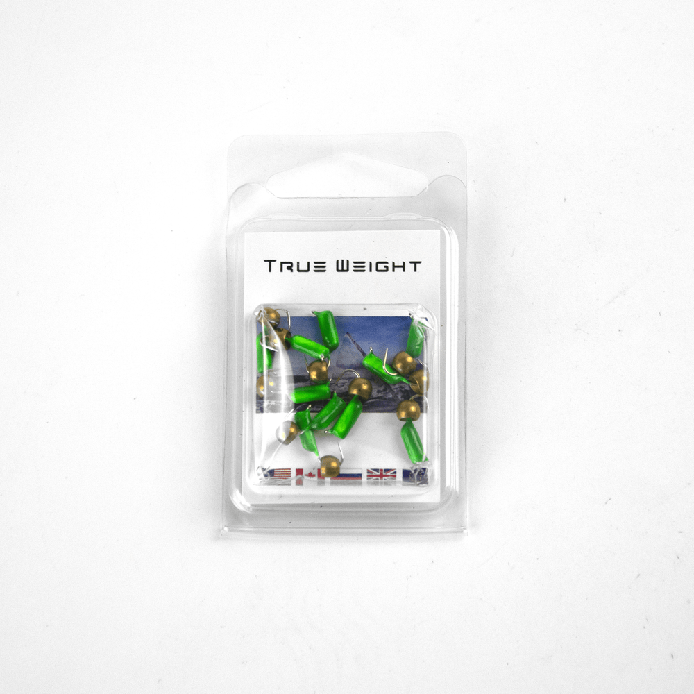 Мормышка True Weight "Гвоздешарик", Зеленый, шарик Латунь