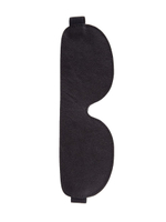 Чёрная широкая кожаная маска на глаза (Цвет: черный)