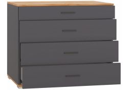 Комод Кассандра 92 дуб крафт золотой / антрацит