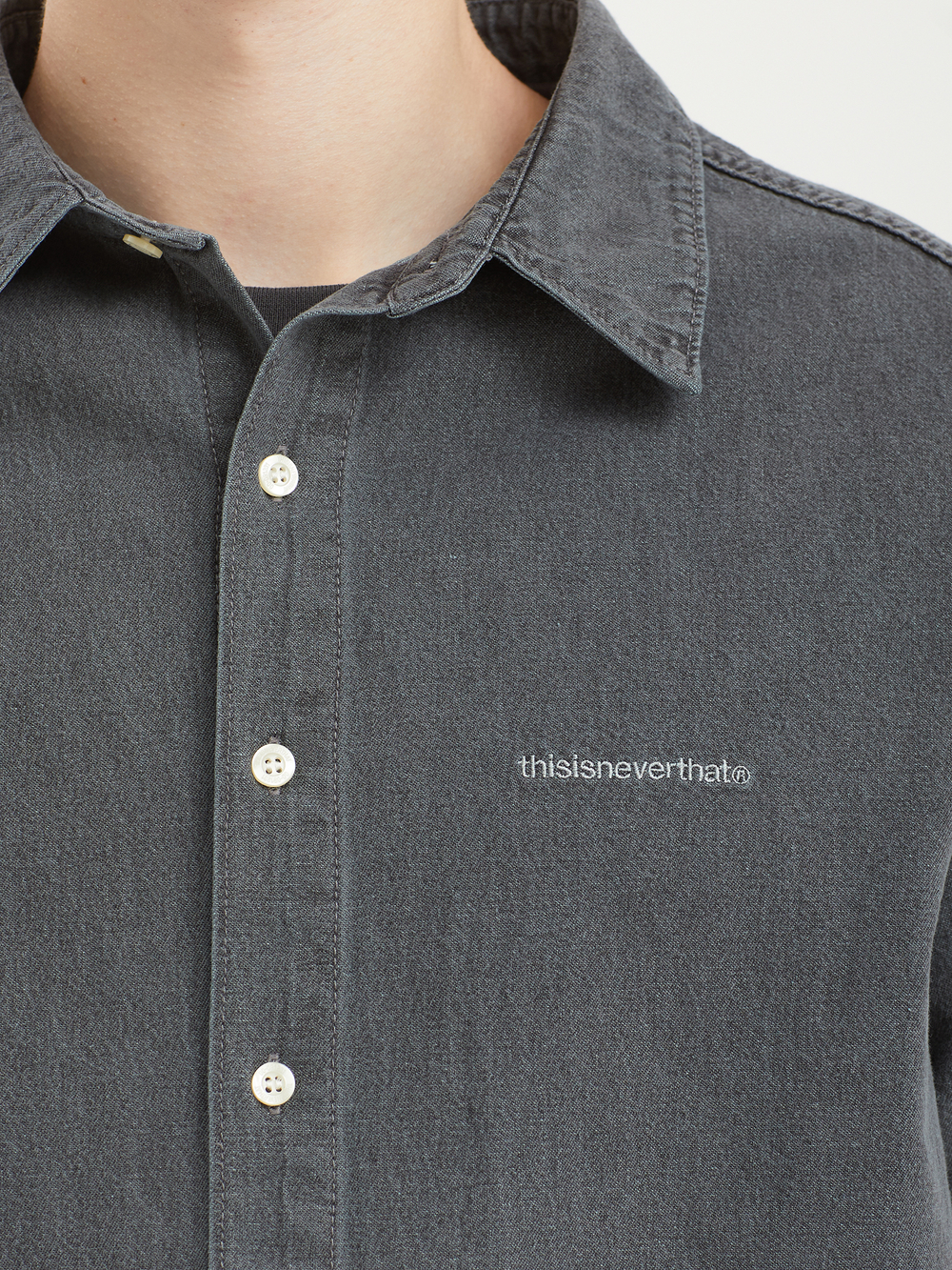 Мужская Рубашка Washed Denim