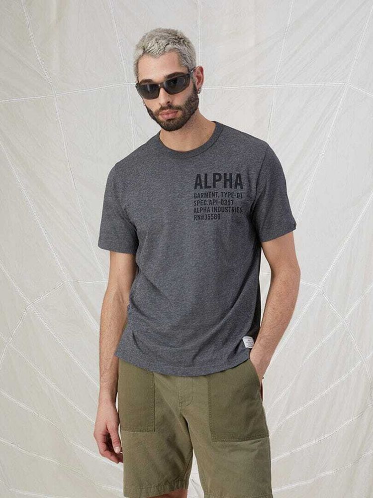 Футболка Alpha Industries Alpha Graphic Tee Dark Charcoal