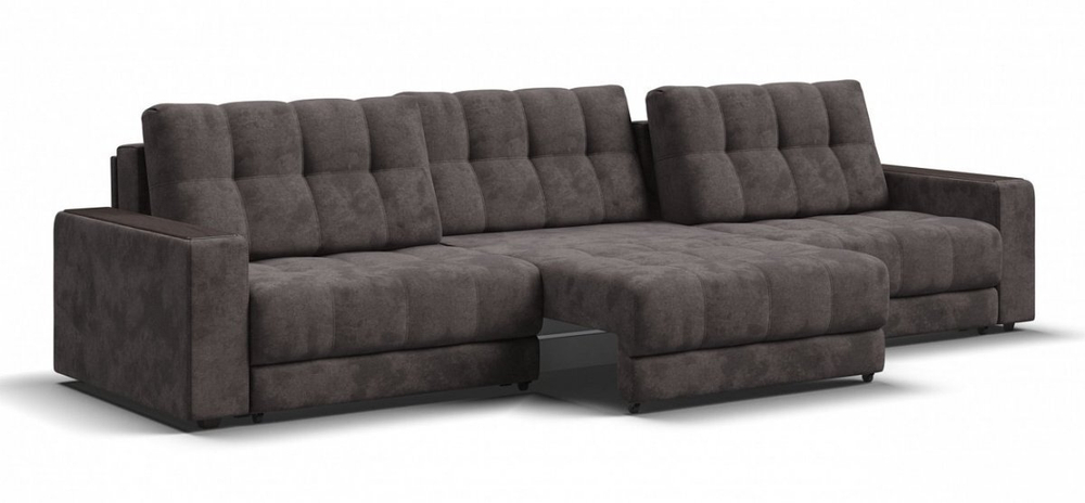 Диван Босс Гранд Велюр Алькантара серый