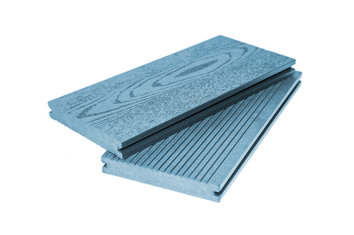 Террасная доска  полнотелая 140 х 22 мм Синяя 3D WOOD