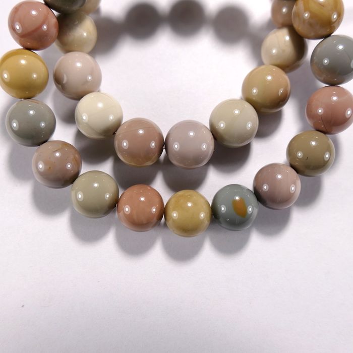 Бусина из агата Алашанского, пастельных оттенков, шар гладкий 10 мм