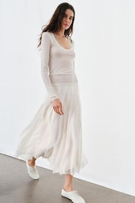 ZARA ТОП ИЗ ТОНЧАЙШЕГО ТРИКОТАЖА, БЕЛЫЙ