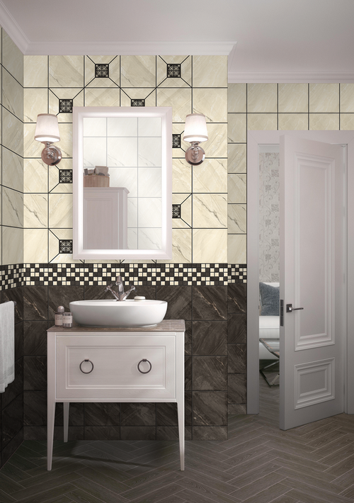 Панель ПВХ фотопечать Риальто светлый узор 2700х250мм