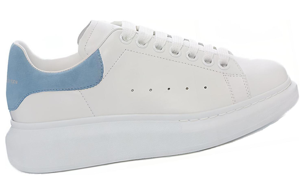 Alexander McQueen Alexander McQueen cowhide soft and comfortable haze blue tail fashion sneakers women's white blue