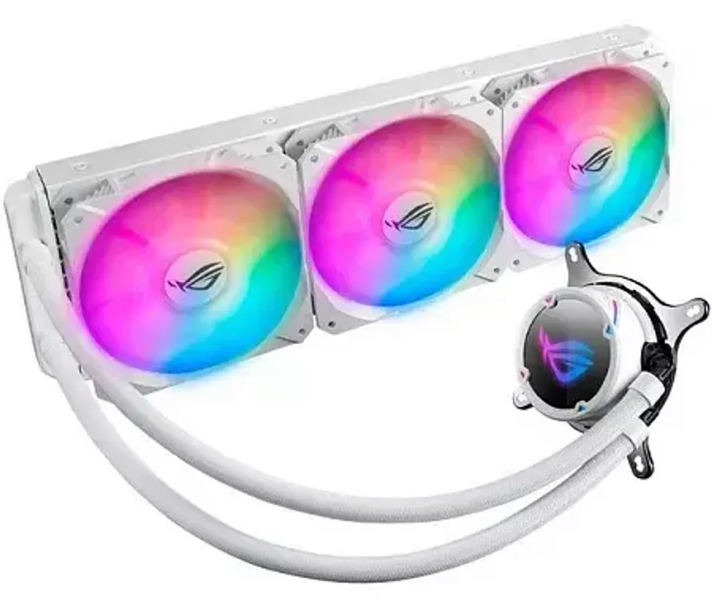 Водяное охлаждение CPU Asus ROG STRIX LC 360 RGB WHITE EDITION Liquid CPU Cooler, 3 x12cm