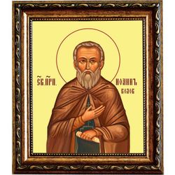 Иоанн Колов преподобный Скитский отшельник. Икона на холсте.